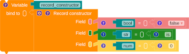 Record binding with a name workspace